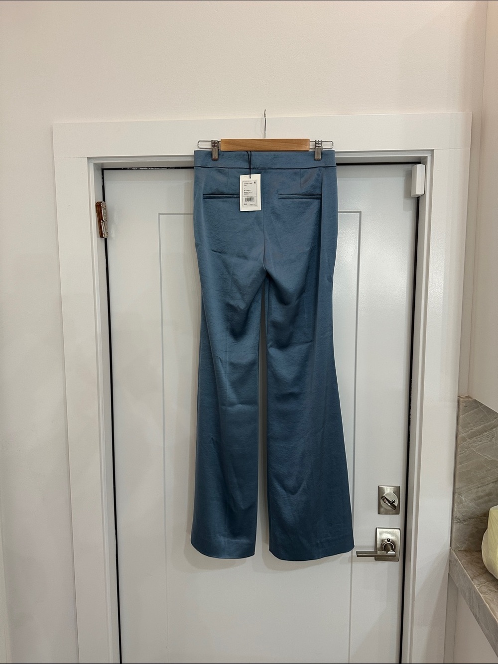 Theory blue heron double sateen clean flair pant - Picture 7 of 7
